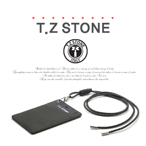 티지스톤-TZ1D220클래식 카키목걸이형 카드지갑(사선형)